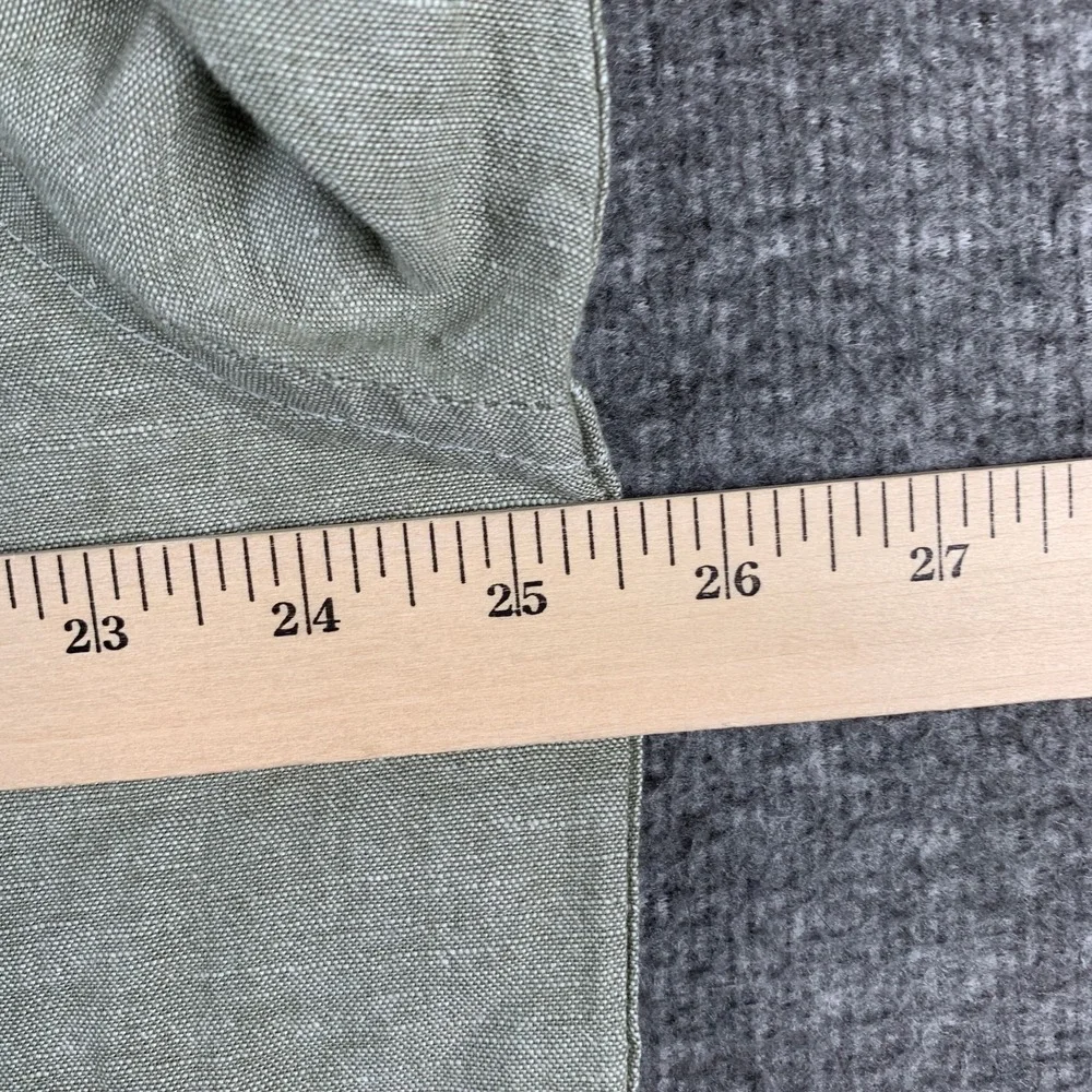 Banana Republic Linen Shirt Men Extra Large Green Bay Leaf Old Money Coastal NEW